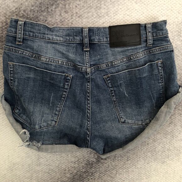 ONE TEASPOON Bandit Distressed Cut Off Jean Shorts Size 26 - Picture 3 of 14